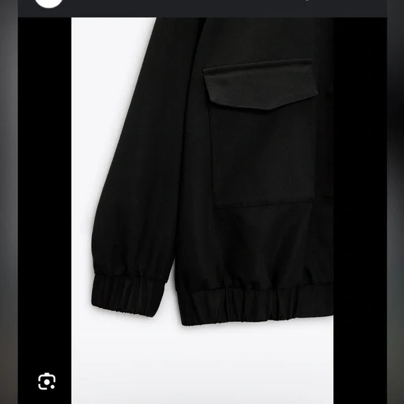 Zara long patch bomber jacket - Picture 6 of 8